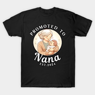 Promoted To Nana 2024 Baby Announcet Est. 2024 T-Shirt